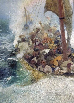 黒海のコサック 1908年 イリヤ・レーピン Oil Paintings